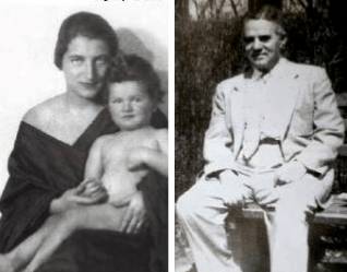 Слева - Эржебет Сорос с сыном Полом в возрасте 1 года (1927 г.), справа – Тивадар Сорос[15]